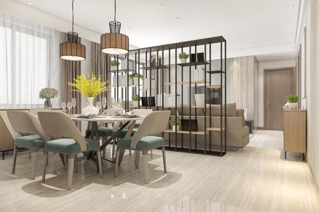 [freepicdownloader.com]-3d-rendering-loft-luxury-living-room-with-shelf-near-dining-table-normal